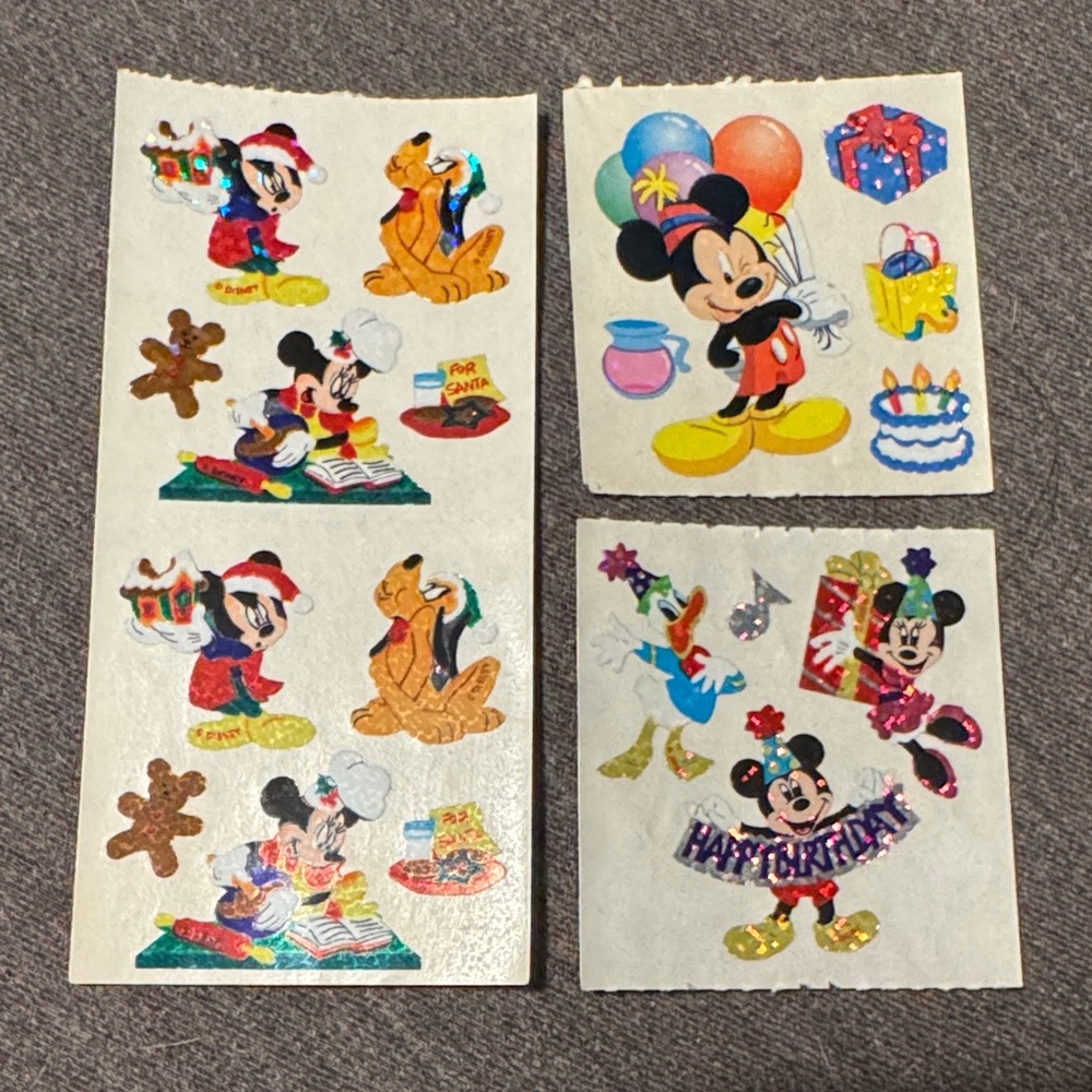Vintage Sandylion Shiny Mickey Mouse Sticker Set